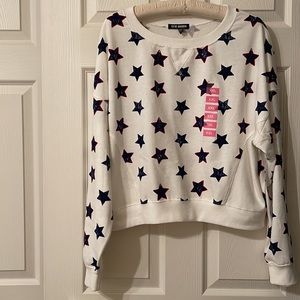 Steve Madden White Sweatshirt with Star Design